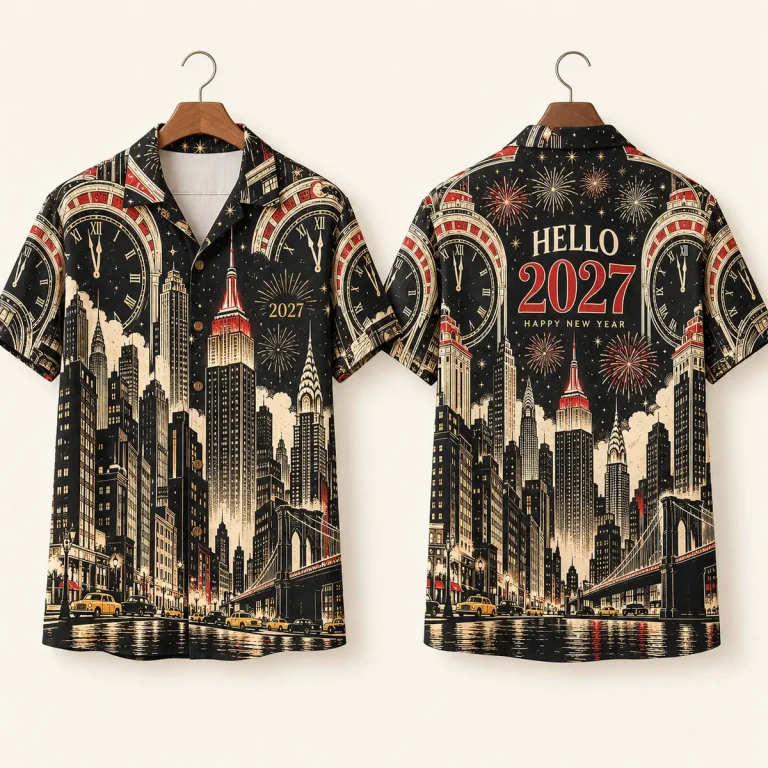 Skyline New Years Eve Outfit – 2027 Button-Up Shirt
