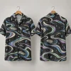 Starship Star Wars Hawaiian Shirt with Cosmic Swirls