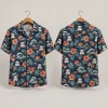 Stormtrooper Helmet Hawaiian Shirt Navy Tropical Button-Up