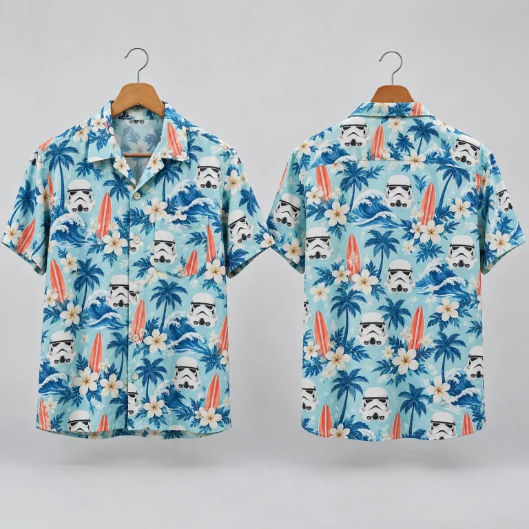 Surfboard Stormtrooper Hawaiian Shirt – Blue Waves