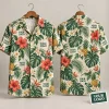 Tropical Hibiscus Logo Hawaiian Shirt | Custom Company Logo