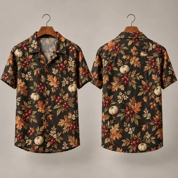 White Pumpkin Thanksgiving Hawaiian Shirts – Berry & Oak