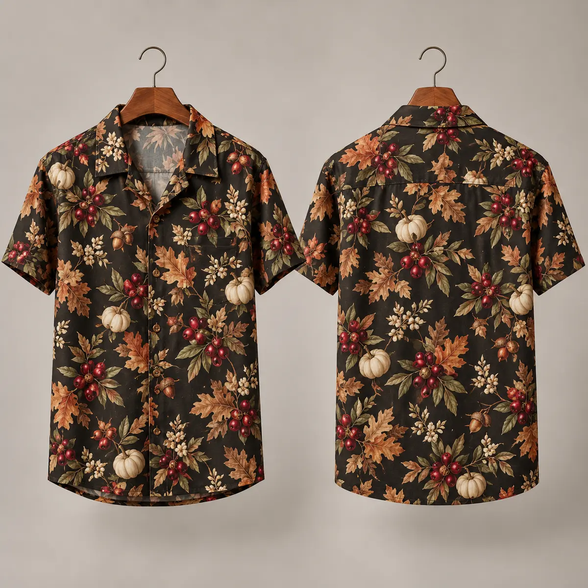 White Pumpkin Thanksgiving Hawaiian Shirts – Berry & Oak