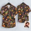 Wizard Sorcerer Halloween Hawaiian Shirt – Spooky Cauldron & Black Cat Aloha
