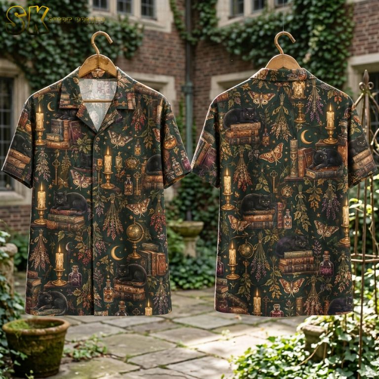 Black Cats & Candlelight Apothecary Hawaiian Shirt